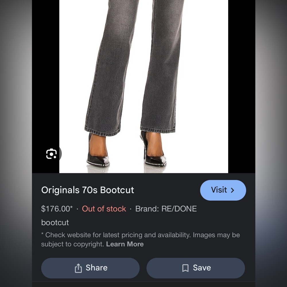 Re/Done classic bootcut flare jean - Picture 2 of 9